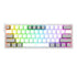 GUNMANSA Redragon K617 FIZZ 60% Wired RGB Gaming Keyboard - White/Grey