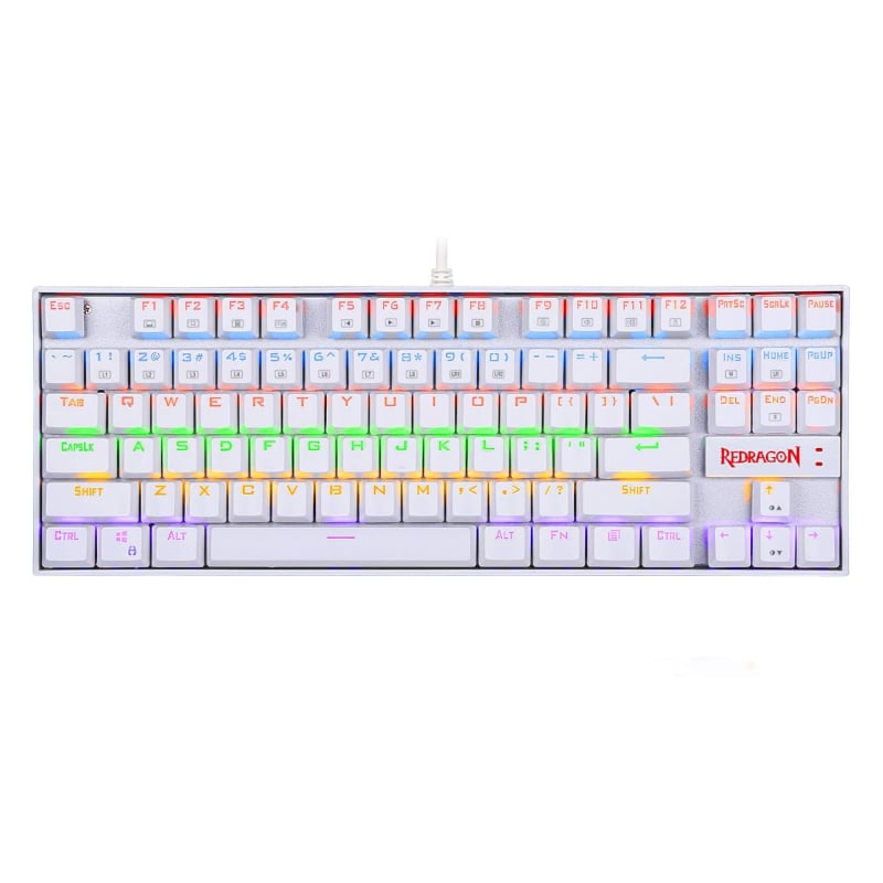 GUNMANSA REDRAGON KUMARA Mechanical 87 Key|RGB Backlit Gaming Keyboard - White