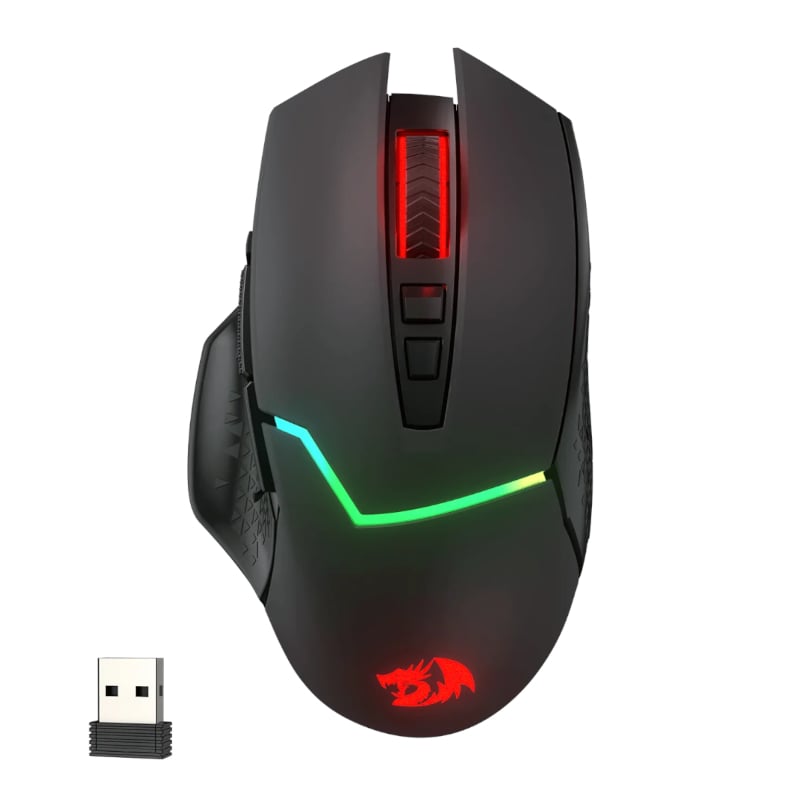 GUNMANSA REDRAGON Mirage Pro 8000DPI RGB Wireless Gaming Mouse - Black