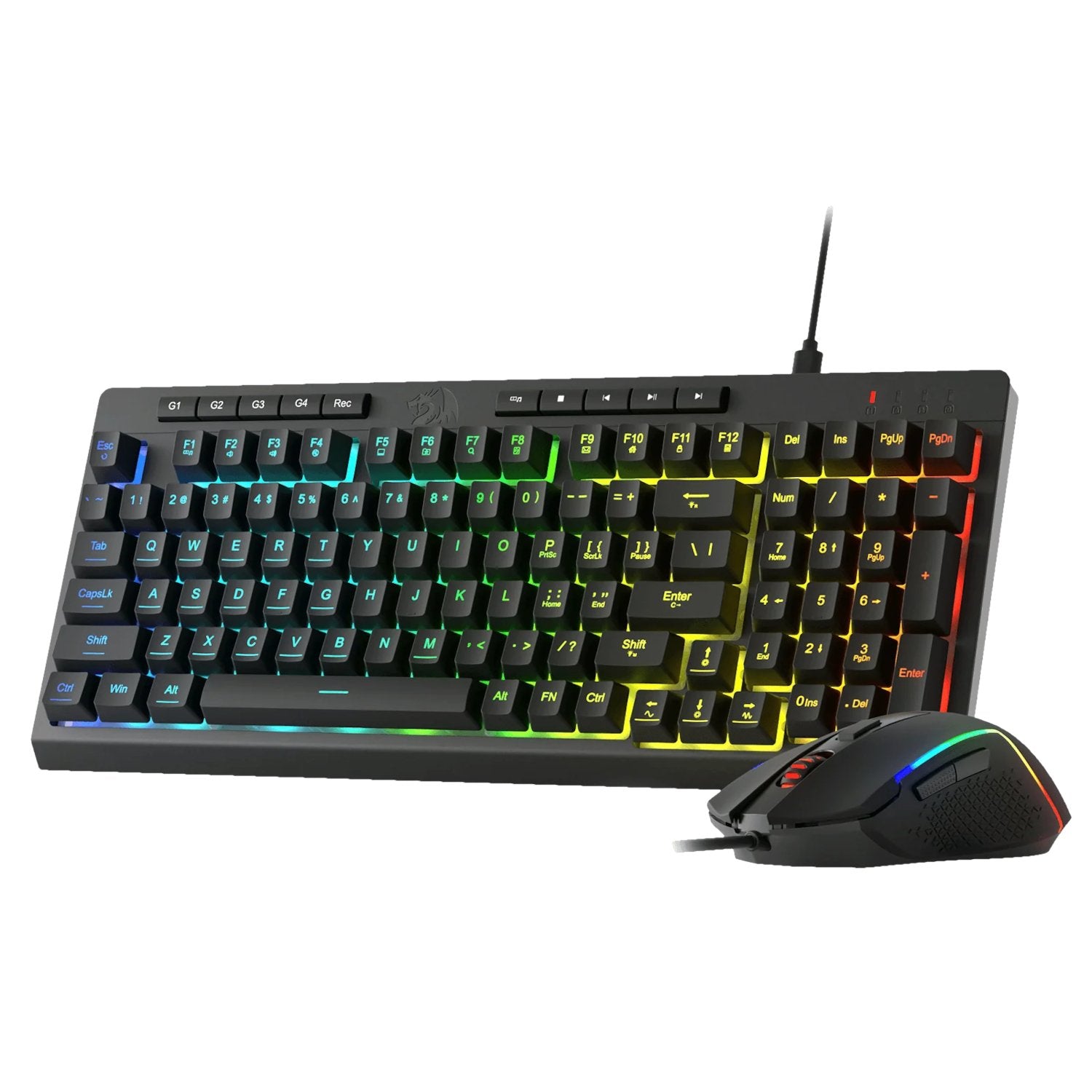 GUNMANSA Redragon RYLO S141 Membrane Gaming Keyboard and Mouse Wired Combo