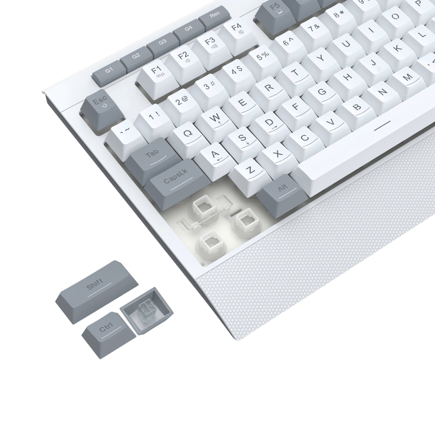 GUNMANSA Redragon S151 Wired RGB Gaming Keyboard and Mouse Combo - White and Grey
