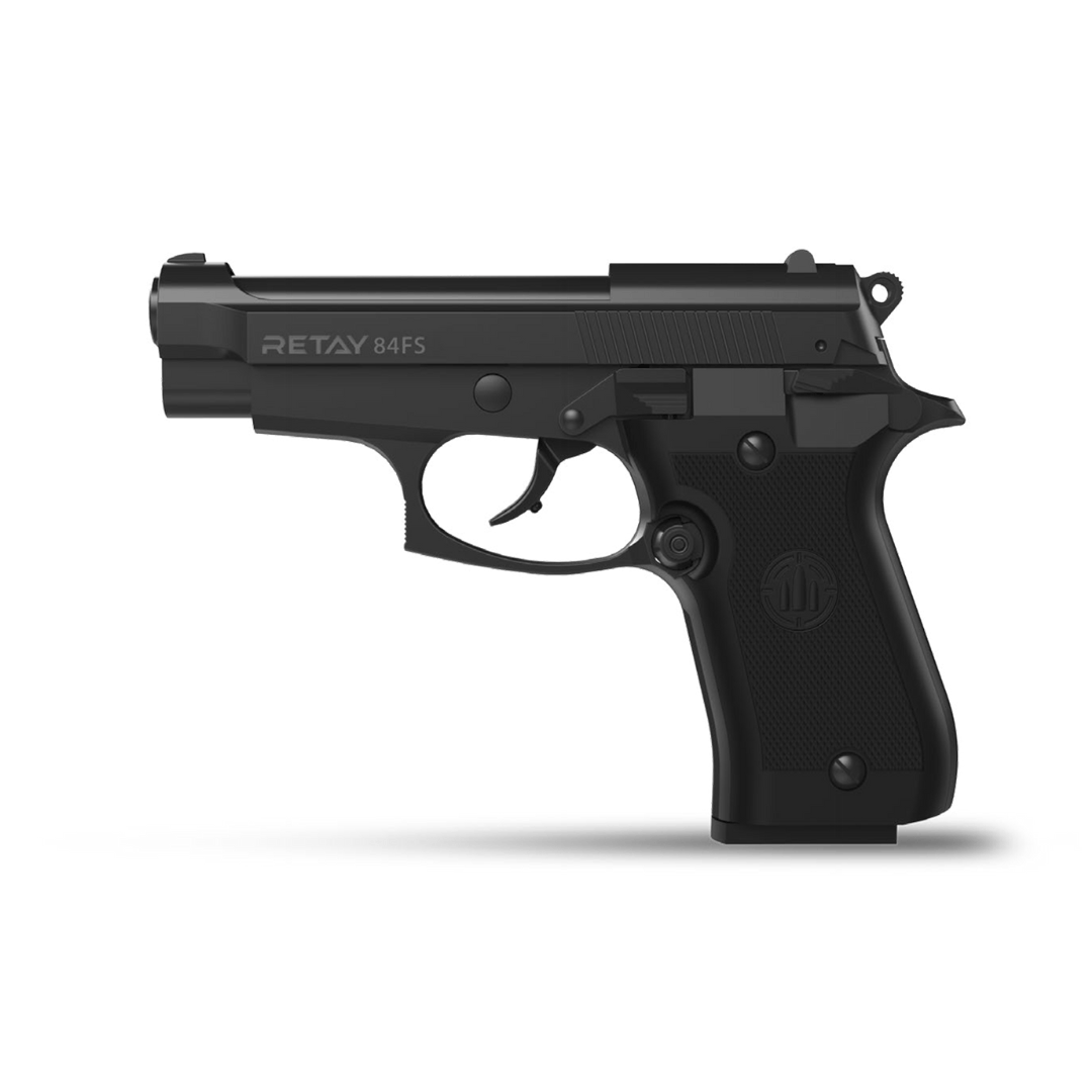 GUNMANSA Retay 84 FS Black Blank/Pepper Gun (Semi Auto|7+1|9mm PAK) - GSA