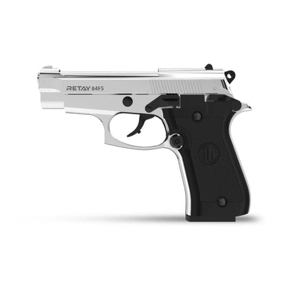 GUNMANSA Retay 84 FS Chrome Blank/Pepper Gun (Semi Auto/7+1/9mm PAK)