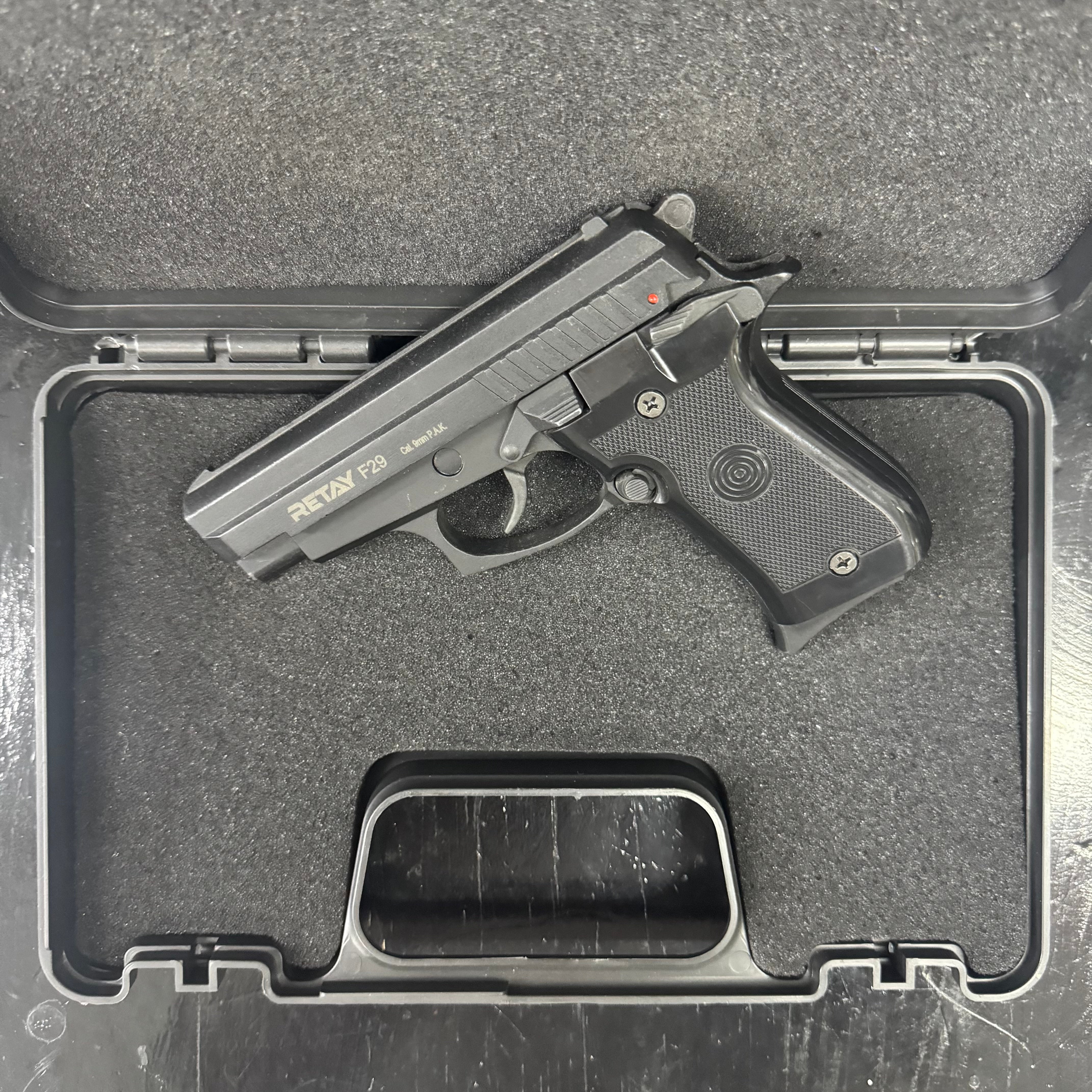 GUNMANSA Retay F29 Black Blank/Pepper Gun (Semi Auto|7+1|9mm PAK)