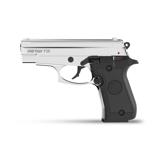 GUNMANSA Retay F29 Chrome Blank/Pepper Gun (Semi Auto/7+1/9mm PAK) SPECIAL - GSA