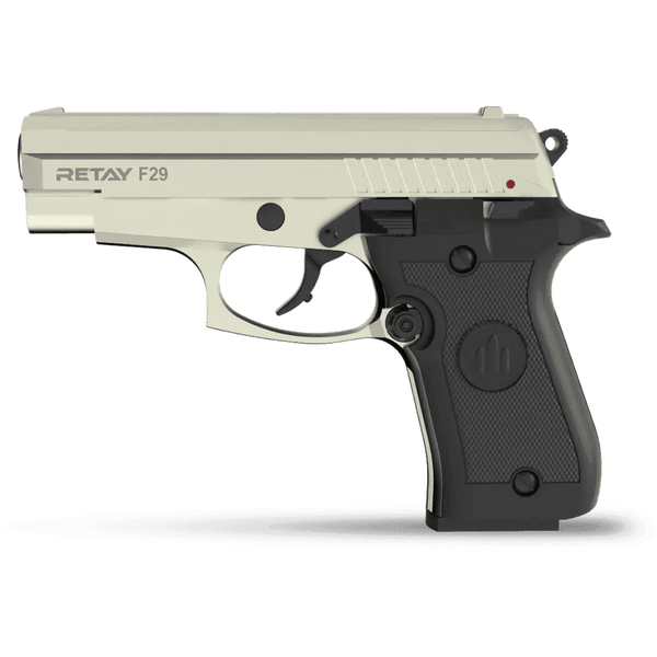 Retay 84 FS Mat Chrome Blank/Pepper Gun (Semi Auto|7+1|9mm PAK)