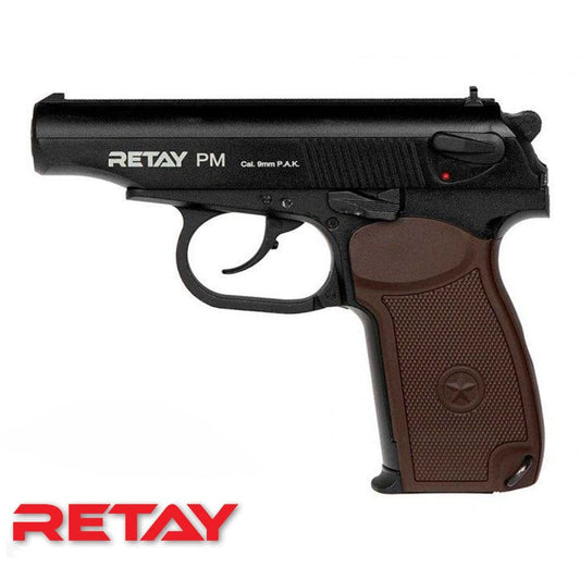 GUNMANSA Retay PM Black Blank/Pepper Gun (Semi Auto/6+1/9mm PAK)