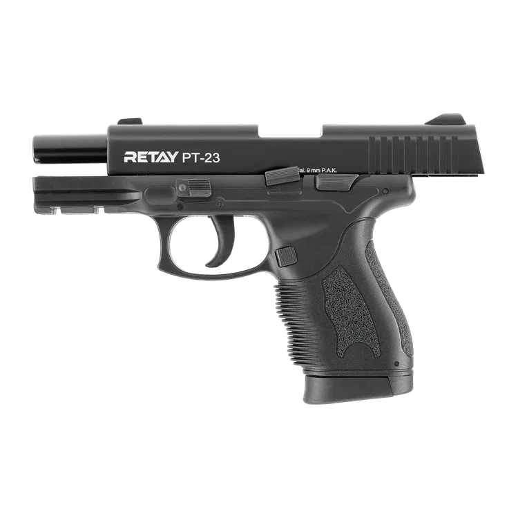 GUNMANSA Retay PT23 Black Blank/Pepper Gun (Semi Auto|14+1|9mm PAK)