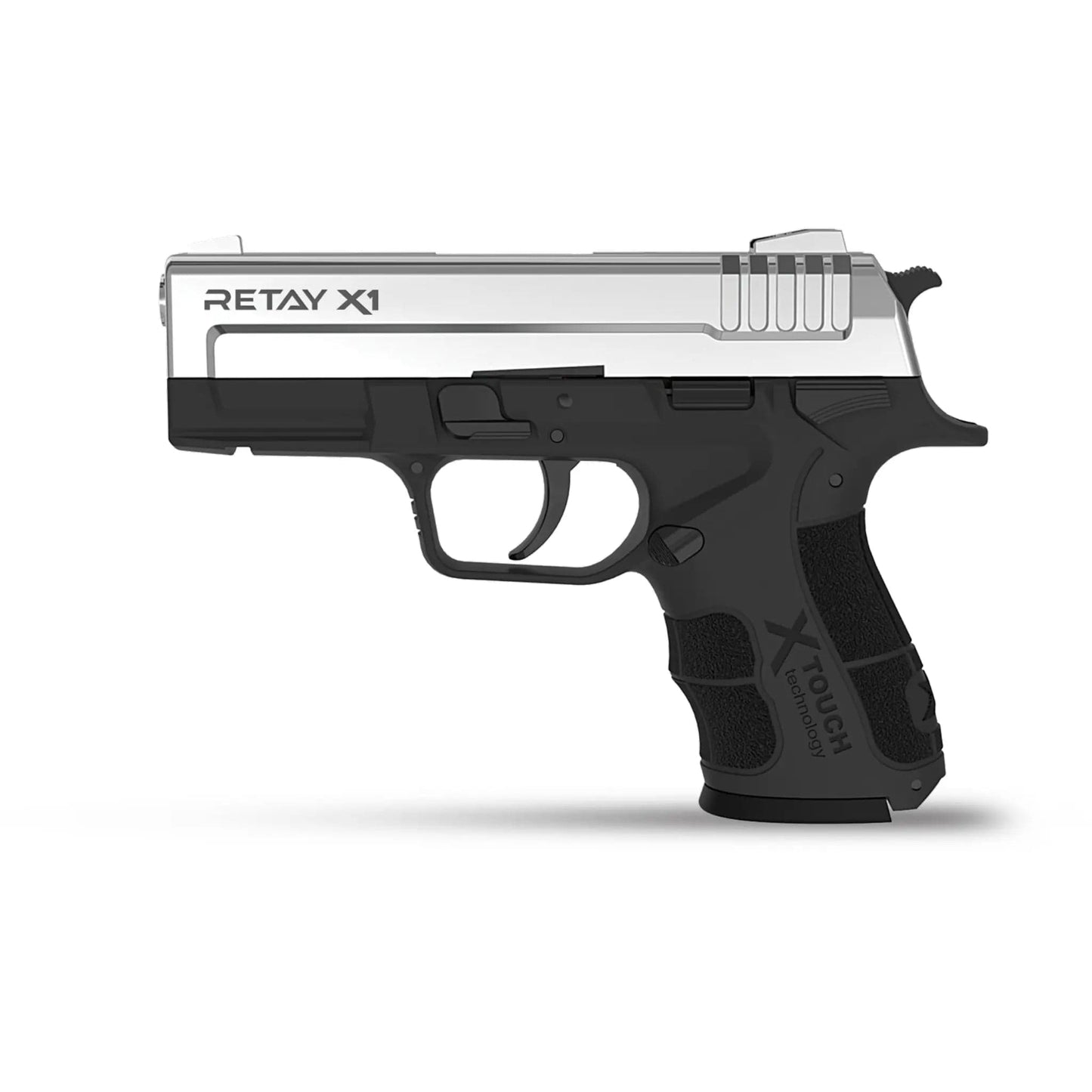 GUNMANSA Retay X1 Chrome Blank/Pepper Gun (Semi Auto/14+1/9mm PAK)