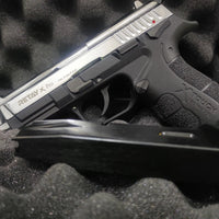 GUNMANSA Retay XPRO Shiny Chrome Blank/Pepper Gun (Semi Auto|14+1|9mm PAK)