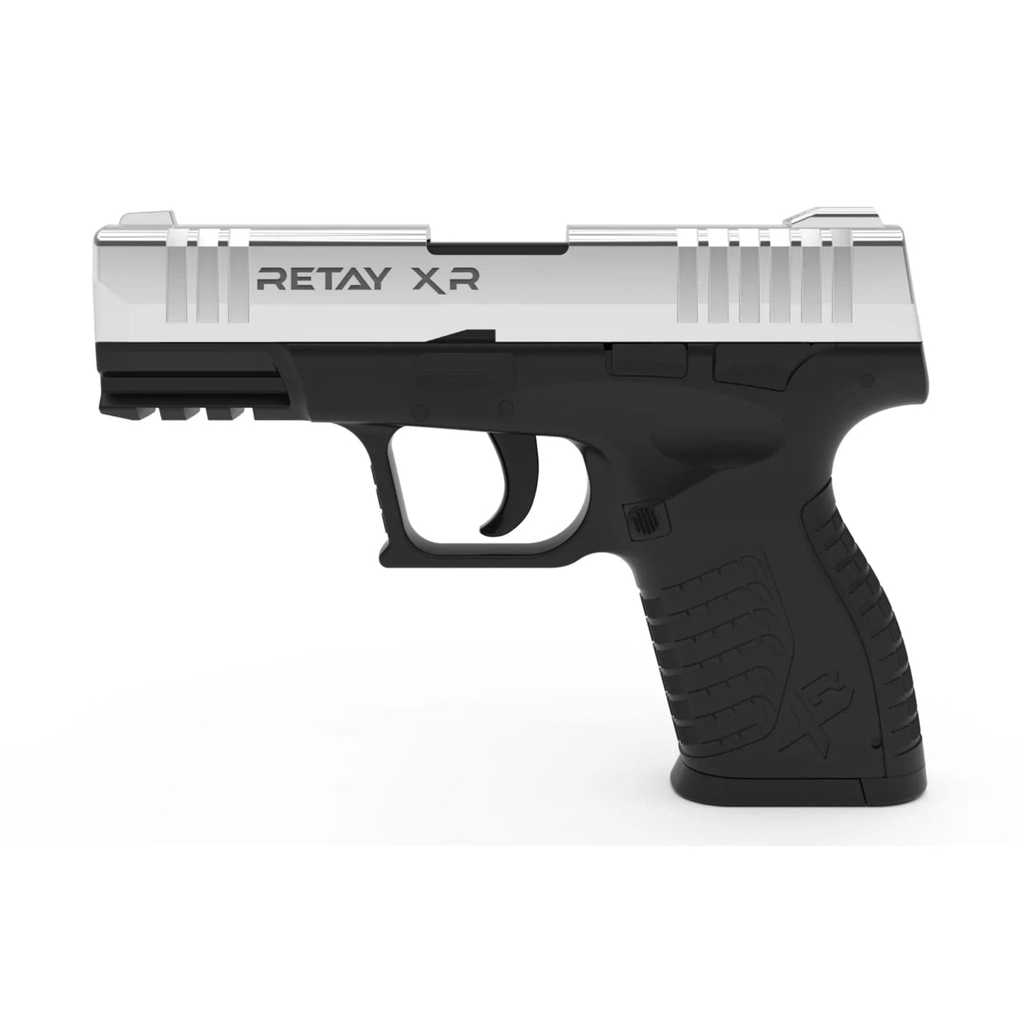 GUNMANSA Retay XR Chrome Blank/Pepper Gun (Semi Auto/14+1/9mm PAK)