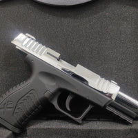 GUNMANSA Retay XR Shiny Chrome Blank/Pepper Gun (Semi Auto|14+1|9mm PAK)