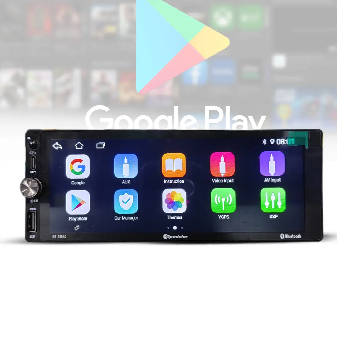 GUNMANSA Roadstar 6.8" Single Din Android / MP5 Player With Android Auto & Apple Car Play