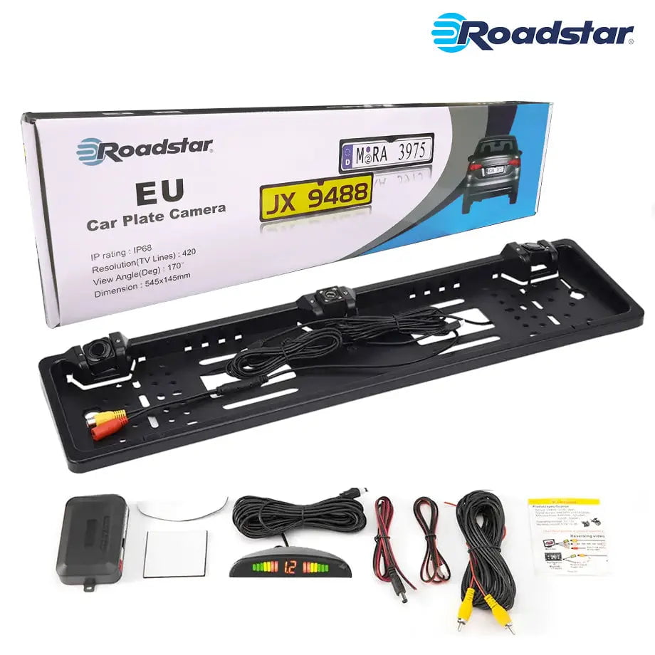 GUNMANSA Roadstar Universal Number Plate Rear View Camera With Parking Sensors