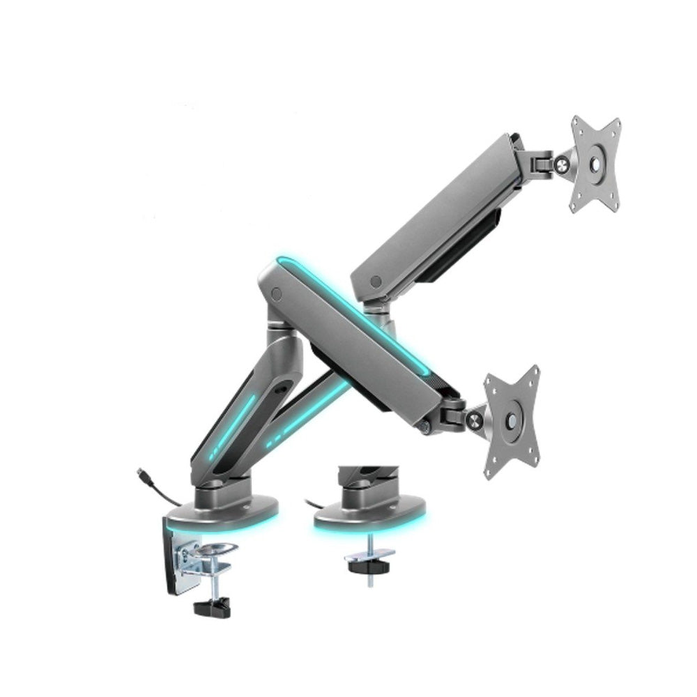 GUNMANSA ROGUEWARE MA200+ AEROTILT GAMING DUAL MONITOR ARM WITH RGB & VESA PLATE - 17" TO 35"