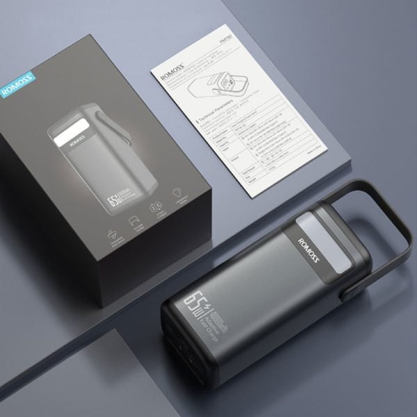 GUNMANSA Romoss PMT40 EZCarry Pro 40000mAh 65W Fast Charge Power Bank – Black