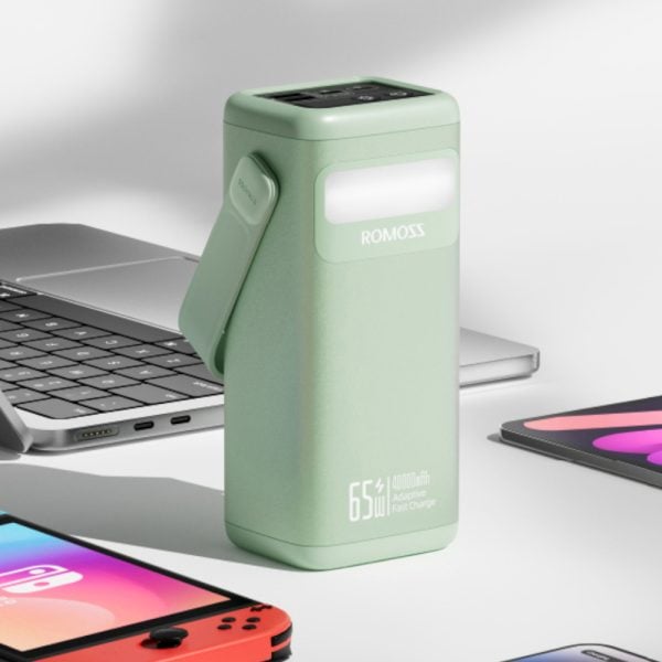 GUNMANSA Romoss PMT40 EZCarry Pro 40000mAh 65W Fast Charge Power Bank – Green