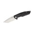 GUNMANSA RUIKE Knives Tanto Satin Blade, Black G10 Handles - P138-B