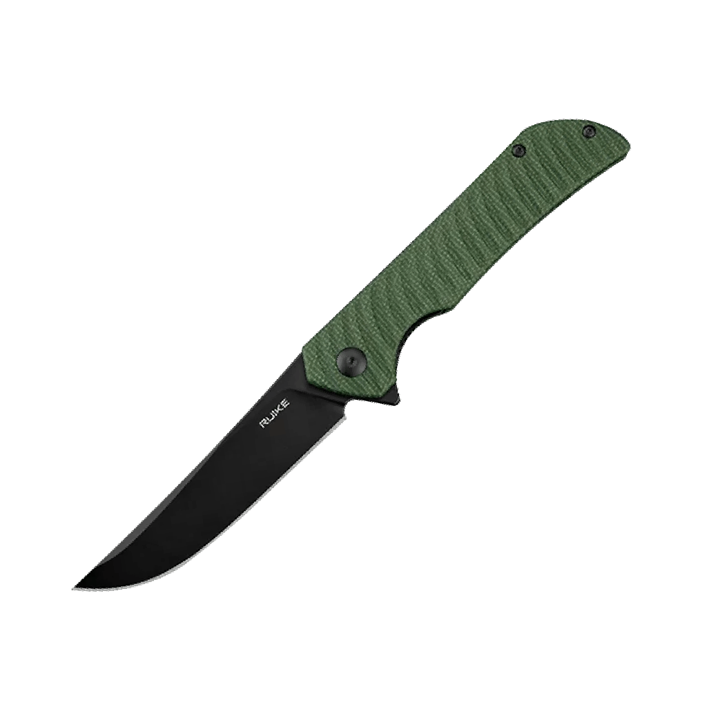 GUNMANSA Ruike P122-MG Green Micarta Handle Folding Knife