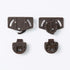 GUNMANSA Runners and Guides, Brown, 4 Pieces