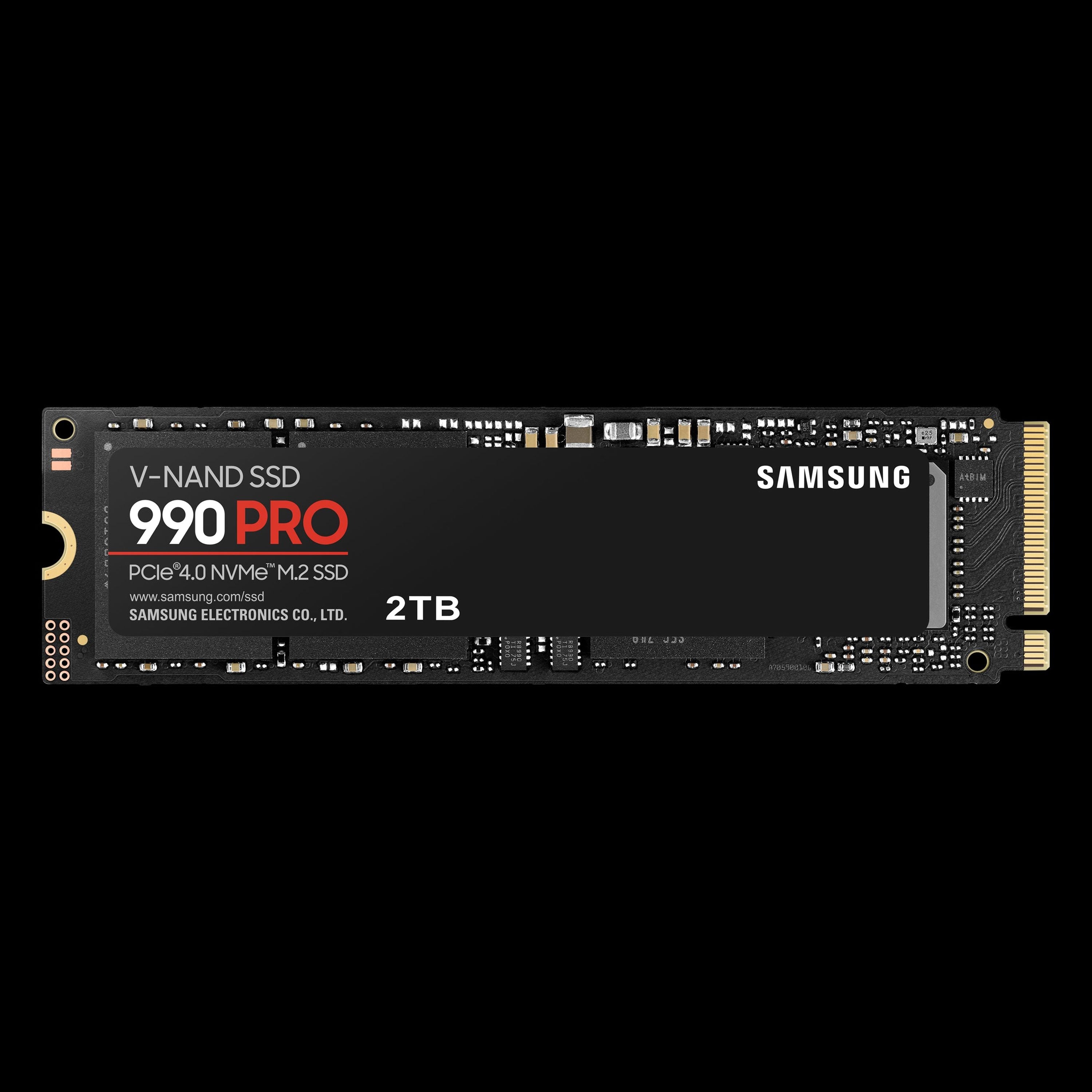 GUNMANSA SAMSUNG 990 PRO 2 TB NVME SSD - READ SPEED UP TO 7450 MB/S  WRITE SPEED TO UP 6900 MB/S  RANDOM READ UP TO 1400000 IOPS  RANDOM WRITE UP TO 1550000 IOPS/PCIE 4.0 X4  NVME 2.0/ V-NAND 3BIT MLC/ IN-HOUSE CONTROLLER/ 2GB LOW POWER DDR4  1200TBW