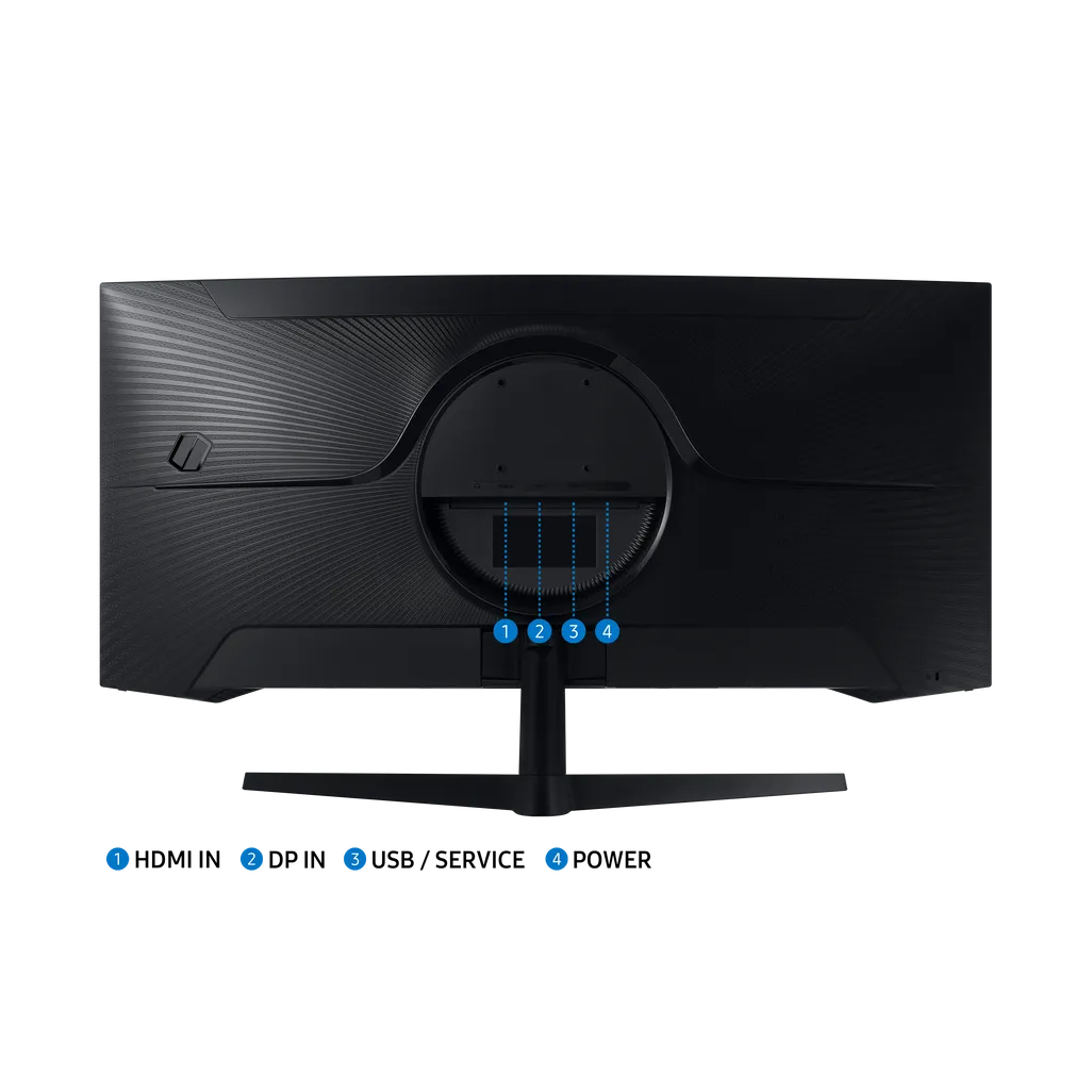 GUNMANSA Samsung LC34G55TWW 34'' Odyssey G5 Ultra WQHD Curved Monitor; 21:9; 1000R; 3440X1440 Resolution; Max 165Hz; 2500:1 Static; 1ms (