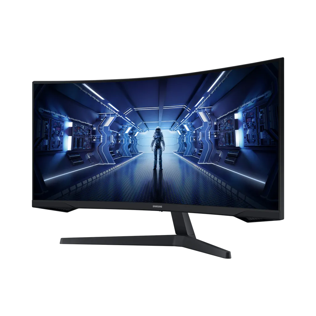 GUNMANSA Samsung LC34G55TWW 34'' Odyssey G5 Ultra WQHD Curved Monitor; 21:9; 1000R; 3440X1440 Resolution; Max 165Hz; 2500:1 Static; 1ms (