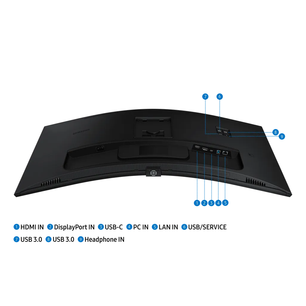 GUNMANSA Samsung LS34C652U 34'' WQHD CURVED Monitor; 3440X1440; 1000R; 100Hz; 4000:1; 5ms; 1xHDMI; Display Port; USB-C Charging Power; Ti