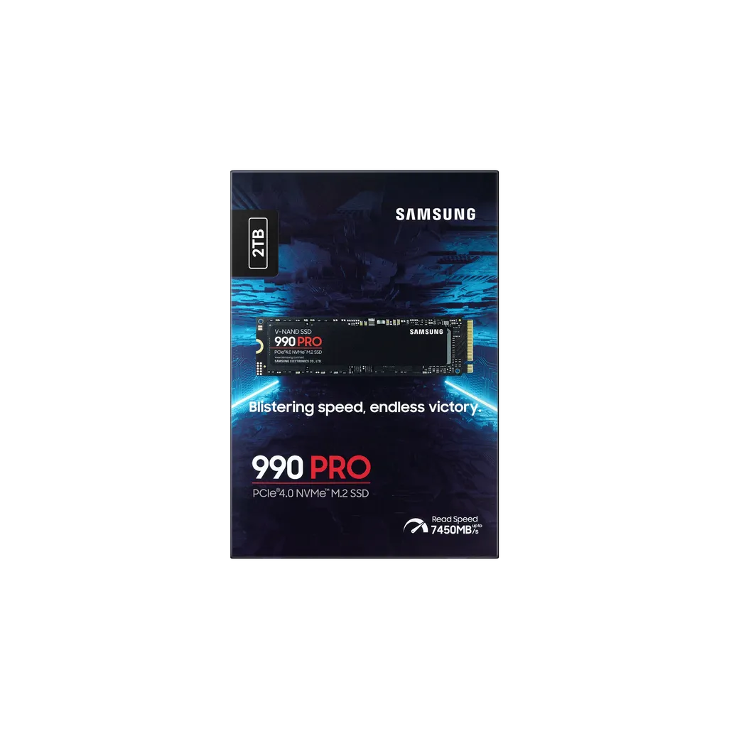 GUNMANSA SAMSUNG MZ-V9P2T0BW 990 PRO 2 TB NVMe SSD - Read Speed up to 7450 MB/s; Write Speed to up 6900 MB/s; Random Read up to 1400000 I