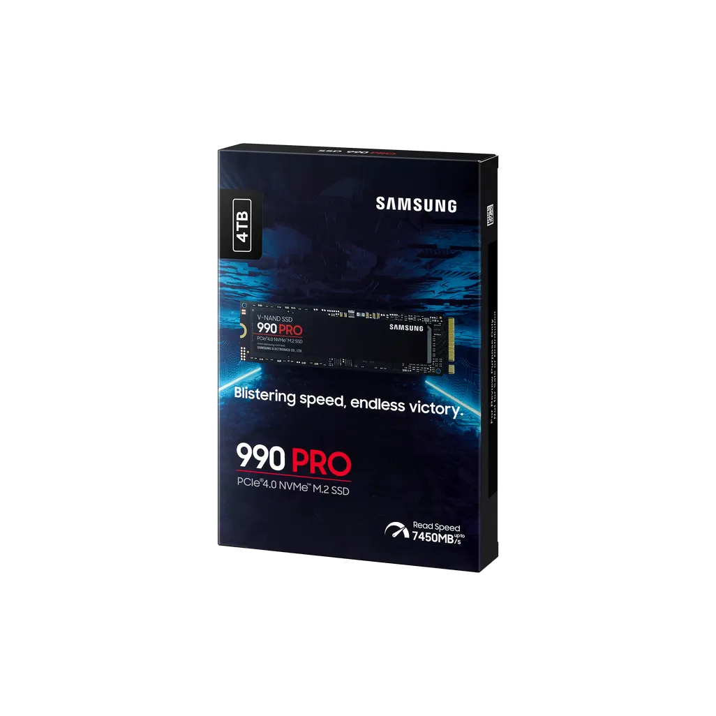 GUNMANSA SAMSUNG MZ-V9P4T0BW 990 PRO 4 TB NVMe SSD - Read Speed up to 7450 MB/s; Write Speed to up 6900 MB/s; Random Read up to 1400000 I