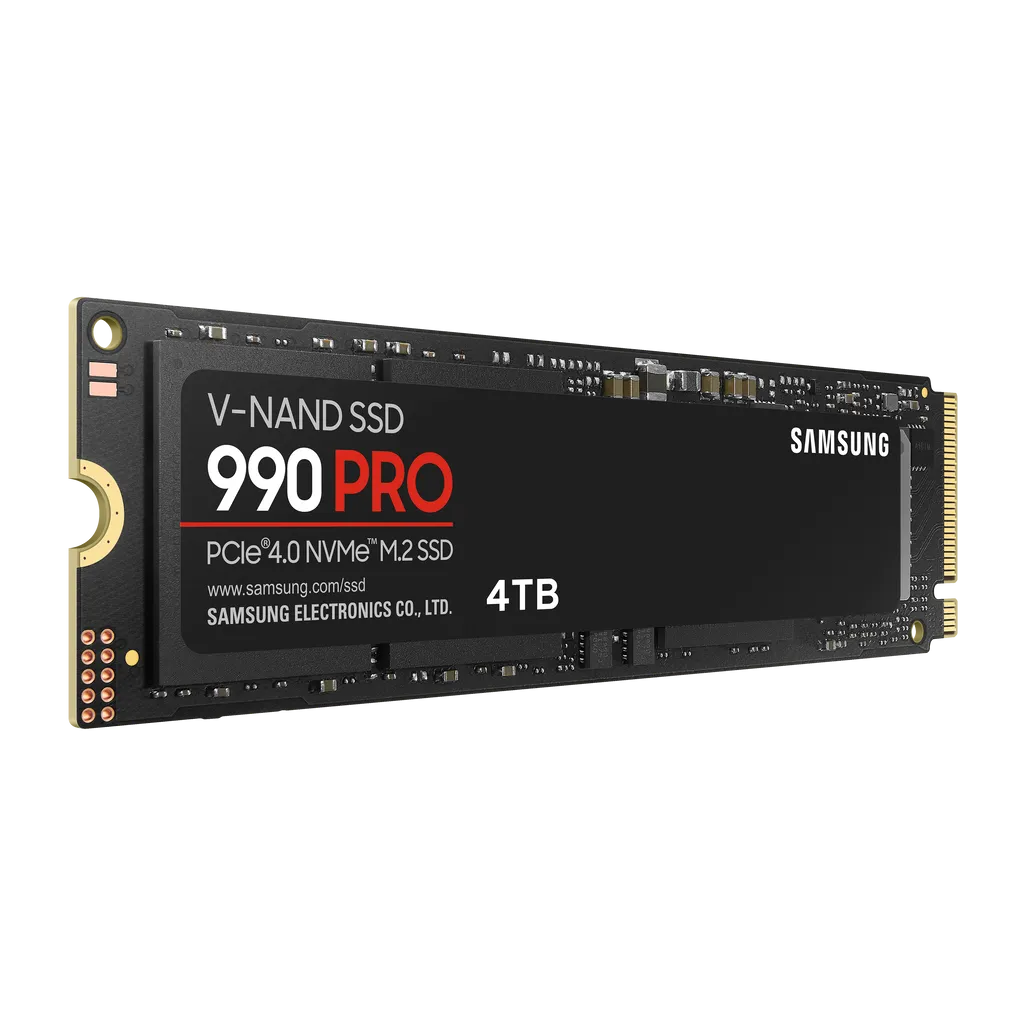 GUNMANSA SAMSUNG MZ-V9P4T0BW 990 PRO 4 TB NVMe SSD - Read Speed up to 7450 MB/s; Write Speed to up 6900 MB/s; Random Read up to 1400000 I