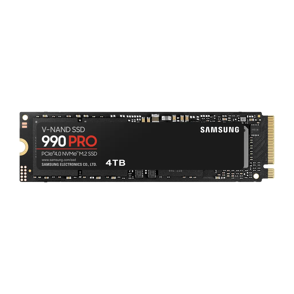 GUNMANSA SAMSUNG MZ-V9P4T0BW 990 PRO 4 TB NVMe SSD - Read Speed up to 7450 MB/s; Write Speed to up 6900 MB/s; Random Read up to 1400000 I