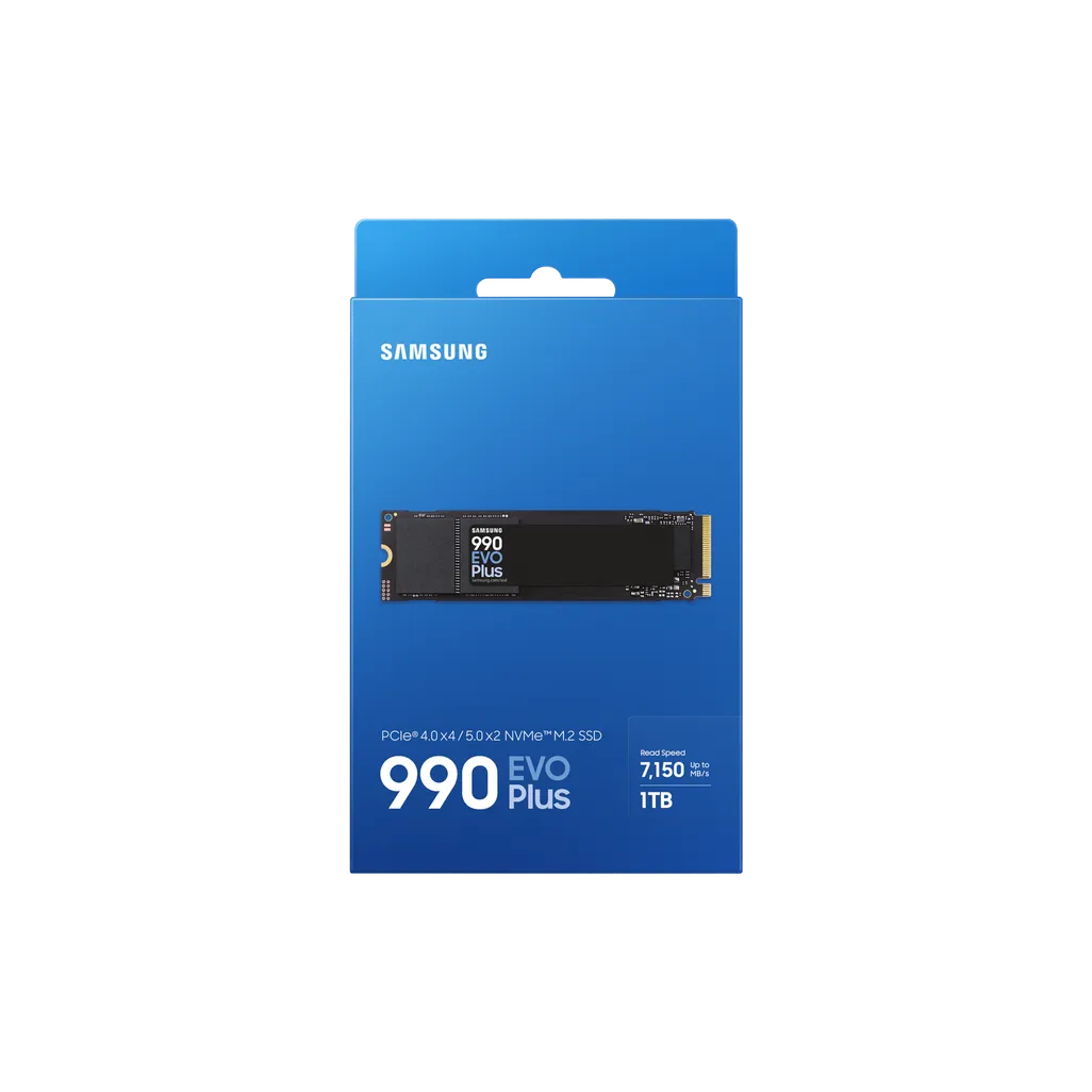 GUNMANSA SAMSUNG MZ-V9S1T0BW 990 EVO Plus 1TB NVMe SSD - Read Speed up to 7150 MB/s; Write Speed to up 6300 MB/s; Random Read up to 850;0