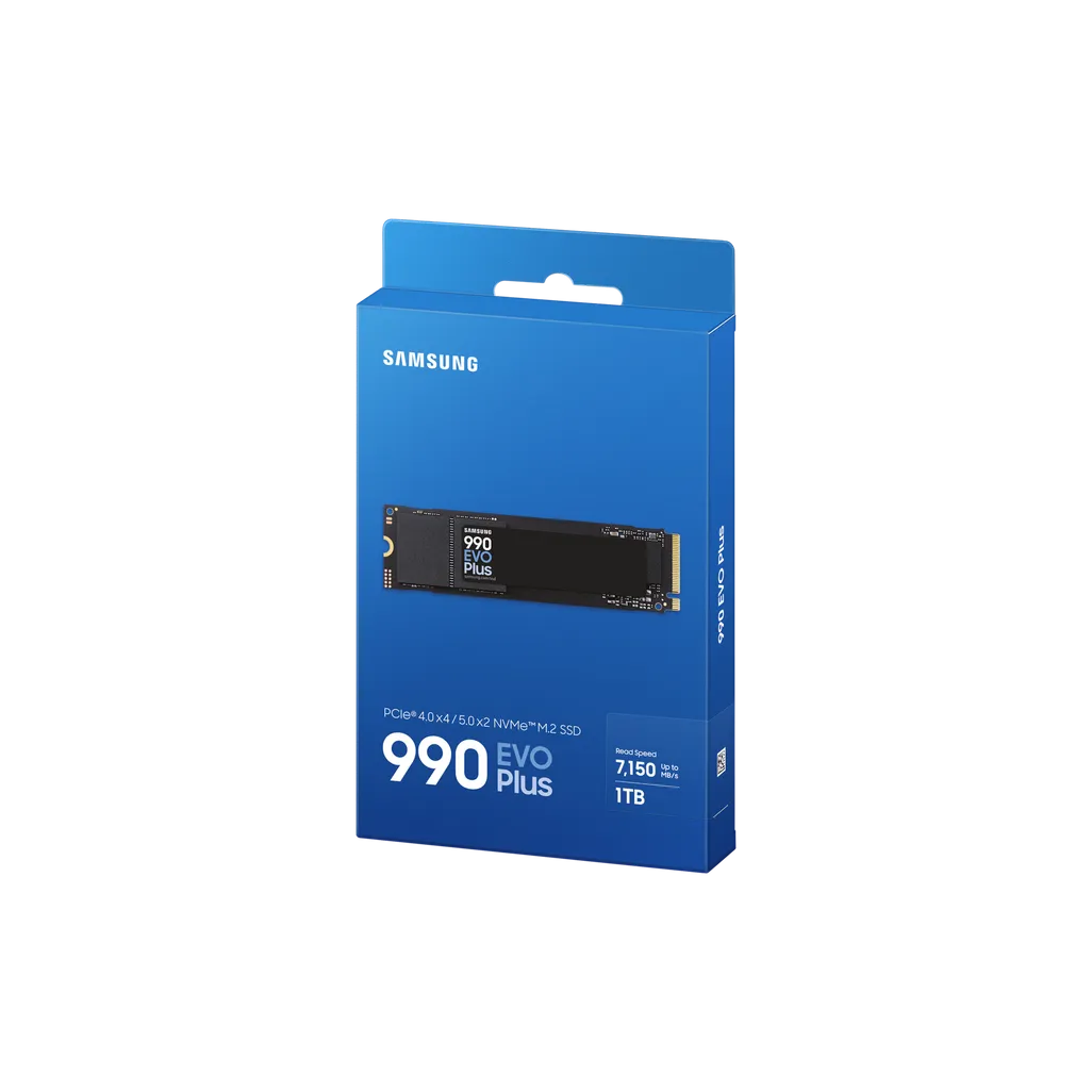 GUNMANSA SAMSUNG MZ-V9S1T0BW 990 EVO Plus 1TB NVMe SSD - Read Speed up to 7150 MB/s; Write Speed to up 6300 MB/s; Random Read up to 850;0