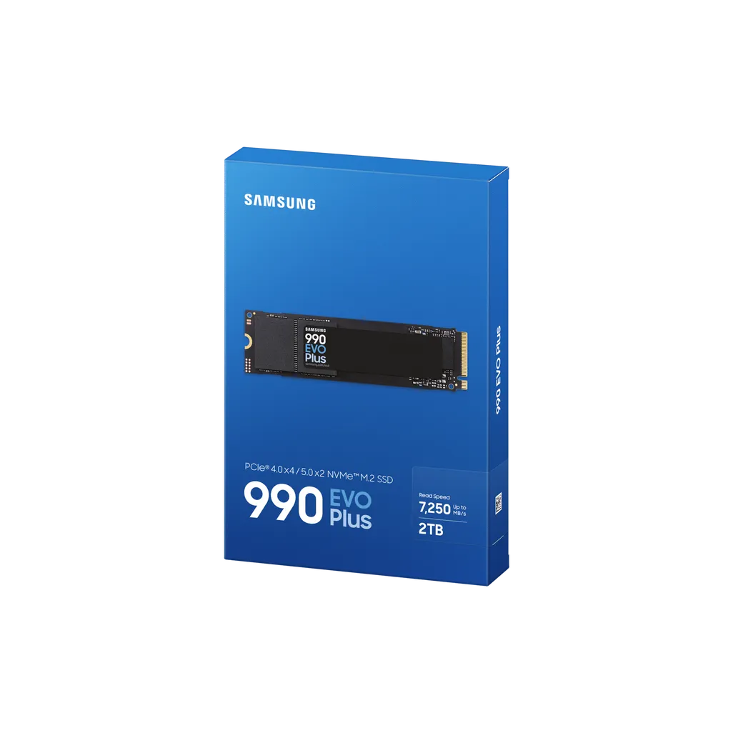 GUNMANSA SAMSUNG MZ-V9S2T0BW 990 EVO Plus 2TB NVMe SSD - Read Speed up to 7250 MB/s; Write Speed to up 6300 MB/s; Random Read up to 1 000