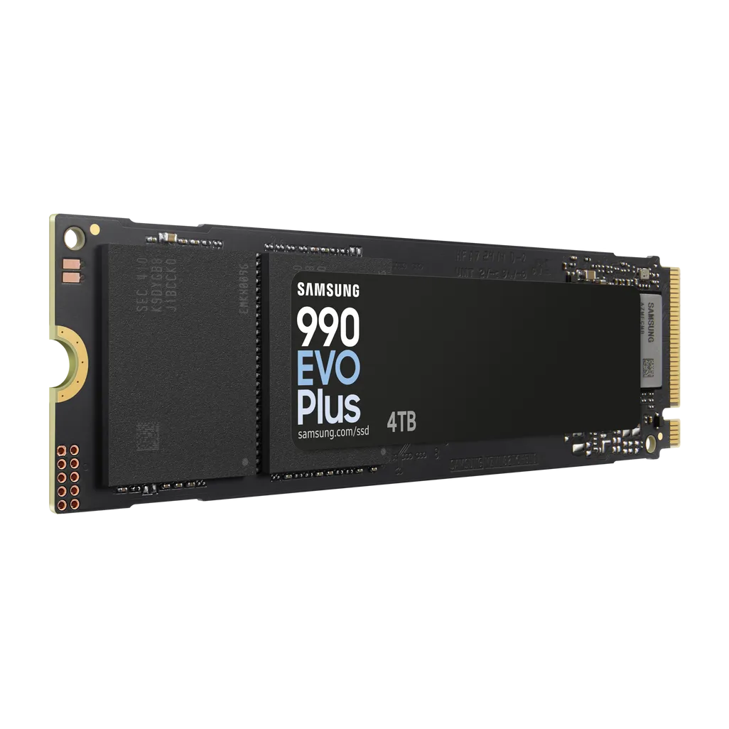 GUNMANSA SAMSUNG MZ-V9S4T0BW 990 EVO Plus 4TB NVMe SSD - Read Speed up to 7250 MB/s; Write Speed to up 6300 MB/s; Random Read up to 1 050