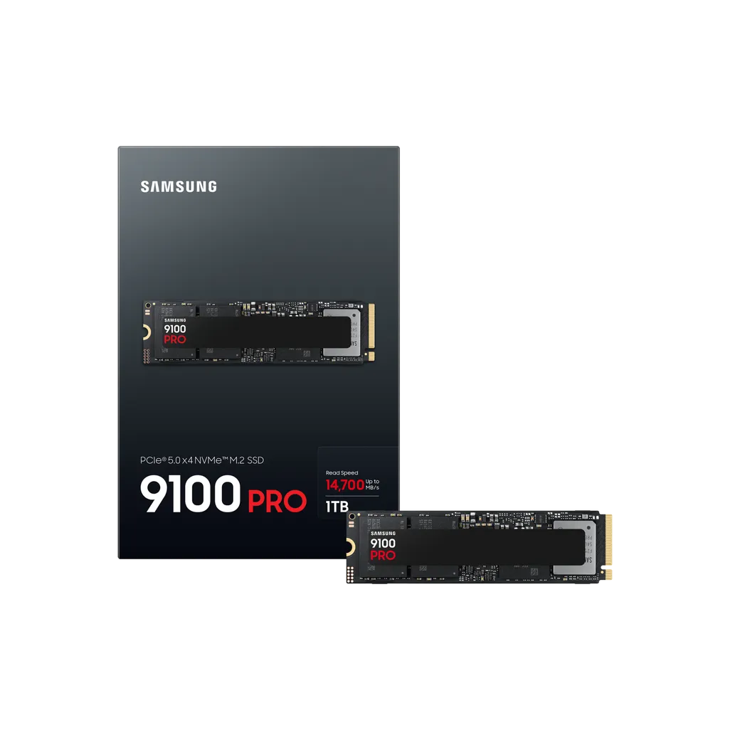 GUNMANSA SAMSUNG MZ-VAP1T0BW 9100 PRO 1 TB NVMe SSD - Read Speed up to 14 700 MB/s; Write Speed to up 13 300 MB/s; Random Read up to 1 85