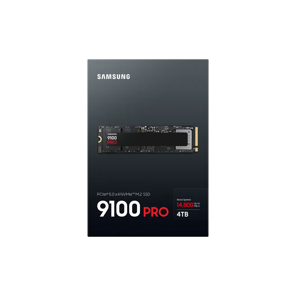 GUNMANSA SAMSUNG MZ-VAP4T0BW 9100 PRO 4 TB NVMe SSD - Read Speed up to 14 800 MB/s; Write Speed to up 13 400 MB/s; Random Read up to 2 25