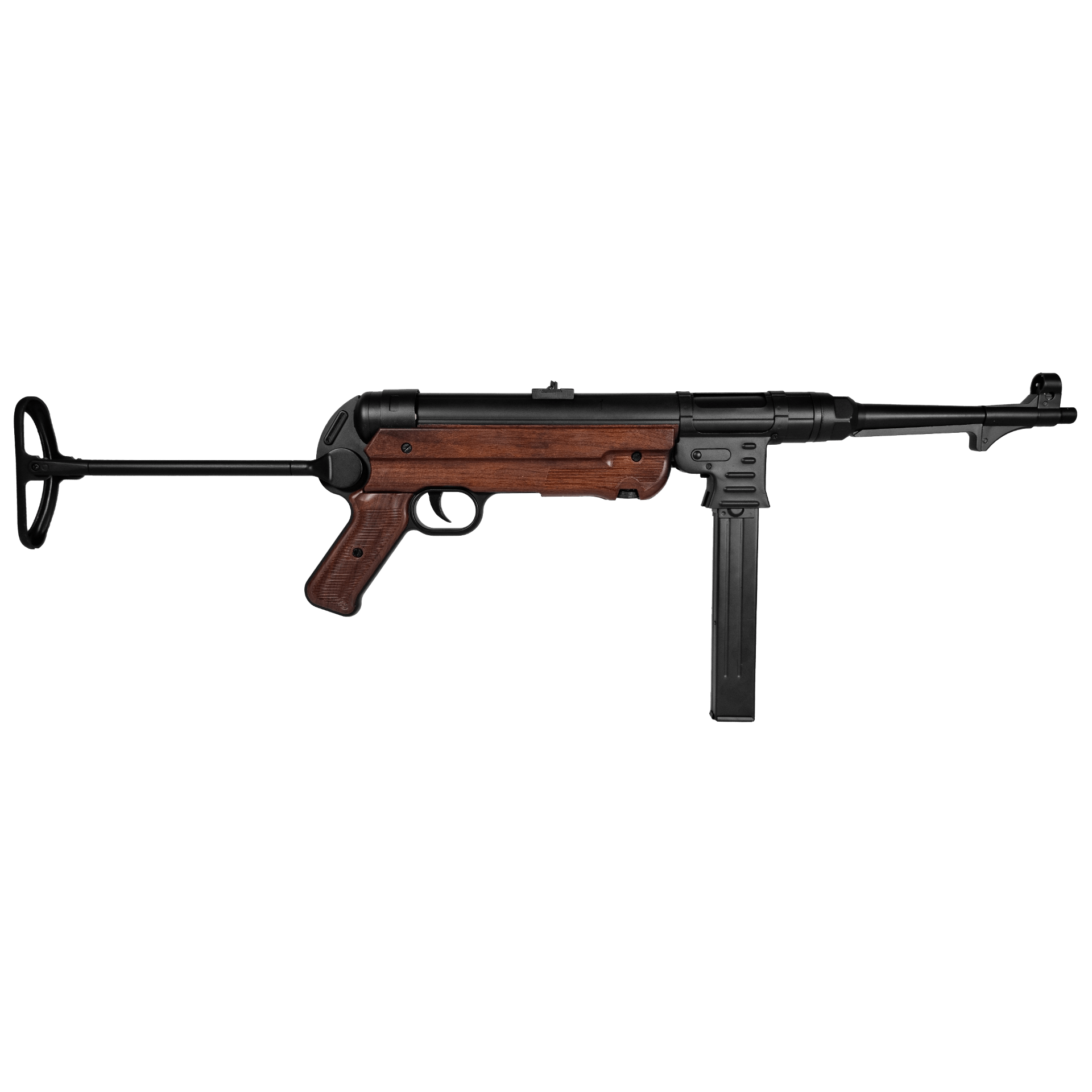 GUNMANSA Schmeisser MP40 AEG - Black & Wood Style - Cybergun / AGM Airsoft Rifle