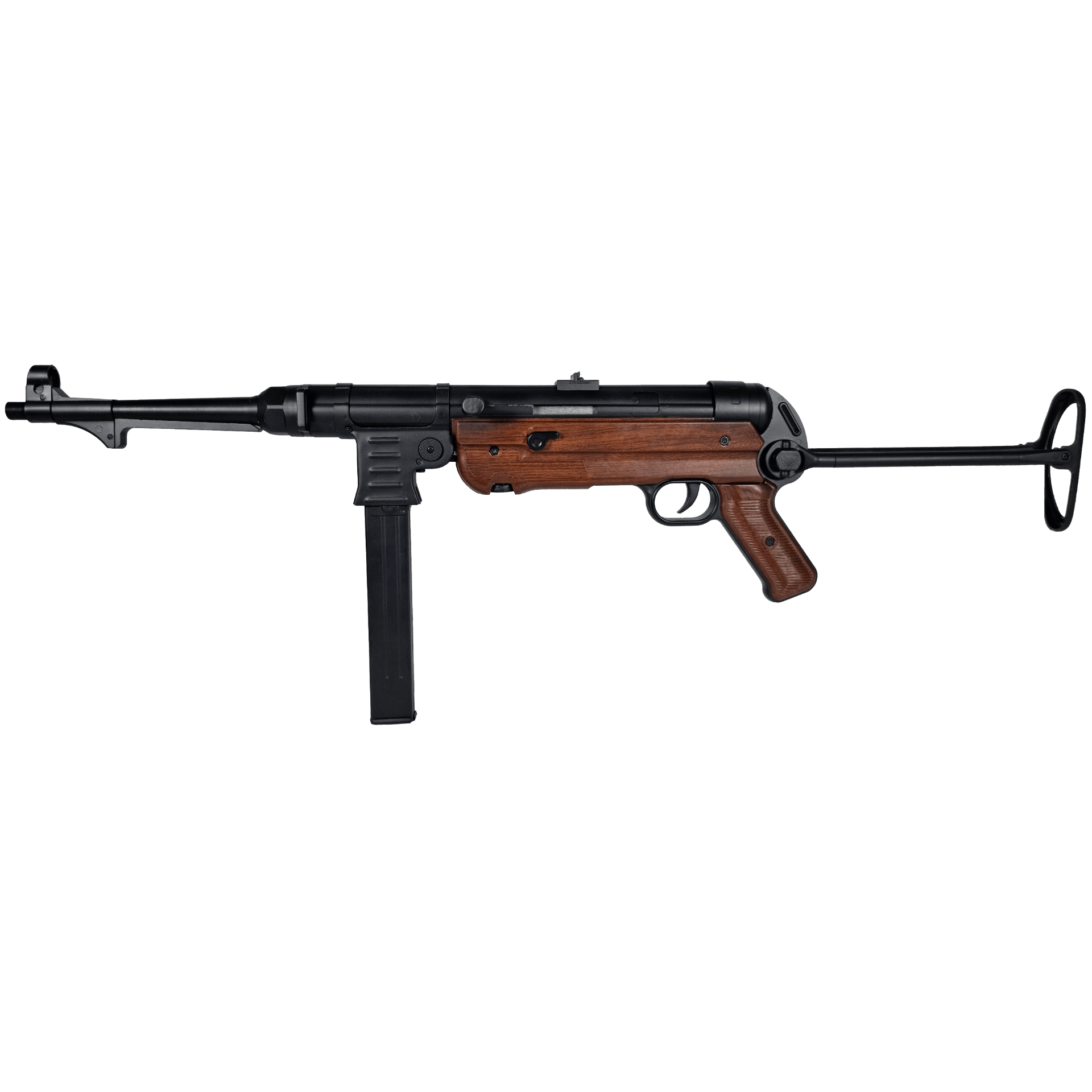 GUNMANSA Schmeisser MP40 AEG - Black & Wood Style - Cybergun / AGM Airsoft Rifle