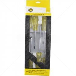 GUNMANSA Screwdriver Set - MTS 6 Piece Black Tip Part No: TL73-2