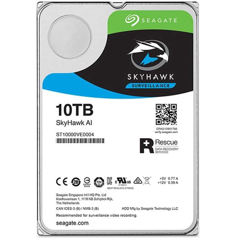 GUNMANSA SEAGATE 10TB HDD Surveillance Storage SkyHawk AI Drive 3.5 Size SATA