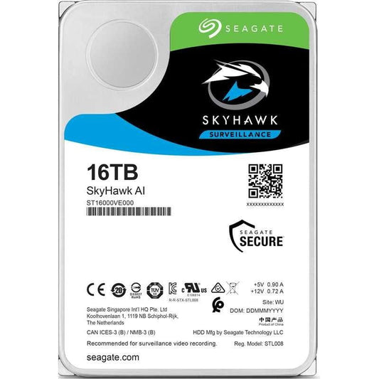 GUNMANSA SEAGATE 16TB HDD Surveillance Storage SkyHawk AI Drive 3.5 Size SATA