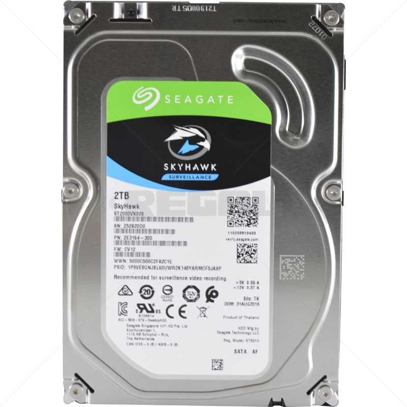 GUNMANSA SEAGATE 2TB HDD Surveillance Storage SkyHawk 3.5 Size SATA