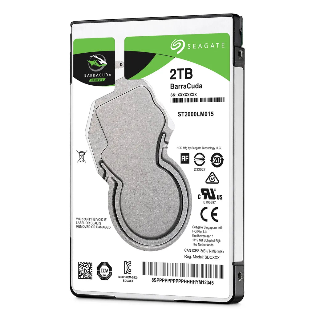 GUNMANSA Seagate Barracuda 2.5", 2 TB, 5400 RPM, 128 MB, 2.5", Serial ATA III