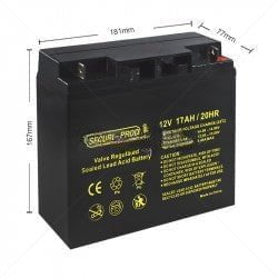 GUNMANSA Securi-Prod Battery 12V 18Ah SLA Part No: BA04-2