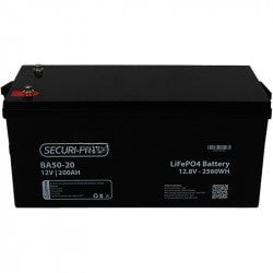 GUNMANSA Securi-Prod Battery 12V 200Ah Lithium LiFePO4 Part No: BA50-20