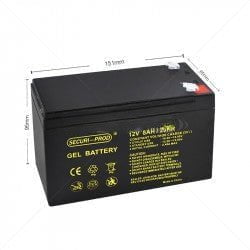 GUNMANSA Securi-Prod Battery12V 8.0Ah GEL Part No: BA09-2
