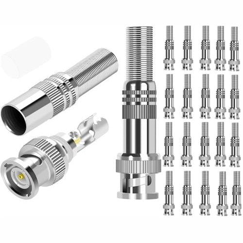 GUNMANSA Securnix RG59 20 Pack Screw Spring BNC Connectors