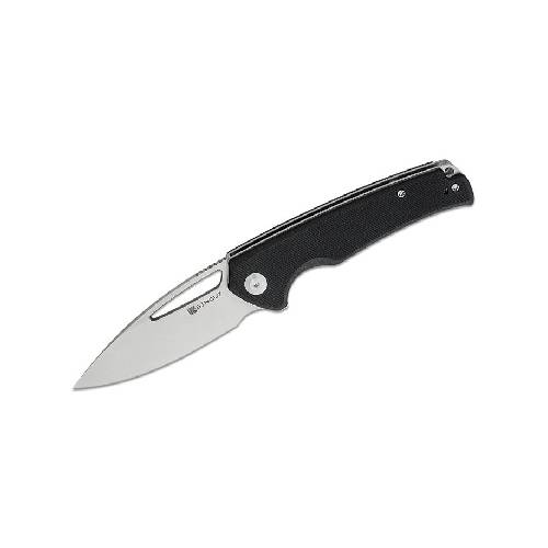 GUNMANSA Sencut Mims Flipper Knife - Black G10 Handle - Model S21013-1